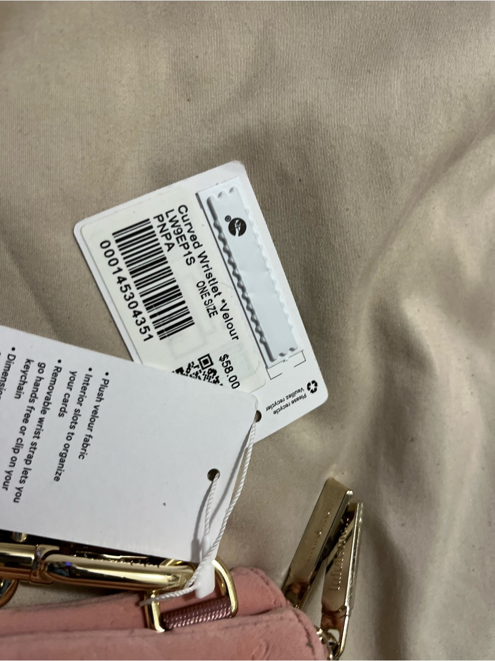 lululemon athletica Blush Pink Wristlet Clutch with Gold Logo - Picture 3 of 5
